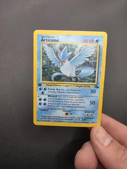 Pokemon TCG 1999 Articuno 2/62 Fossil First Edition Holo HP - Image 2
