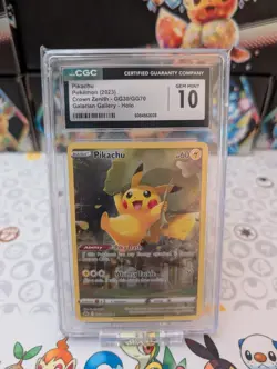 Pokemon Pikachu GG30/GG70 CGC Gem Mint 10 Crown Zenith Galarian Gallery - Image 2