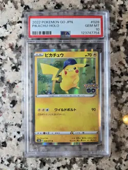 2022 POKEMON GO JAPANESE #028 PIKACHU-HOLO PSA 10 - Image 1