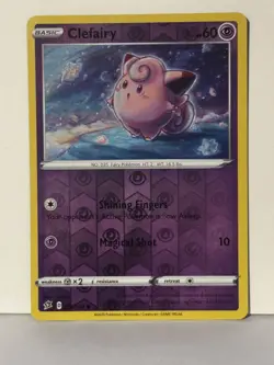 Clefairy Reverse Holo 074/192 SWSH02: Rebel Clash NM Pokemon Fast Ship - Image 1