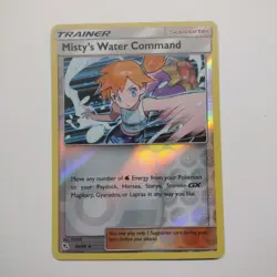 POKEMON MISTY'S WATER COMMAND 63/68 REVERSE HOLO RARE HIDDEN FATES MINT - Image 1