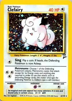 Pokemon TCG Clefairy Holo Rare Base Set 5/102 Unlimited LP (SKU 1-4) - Image 1