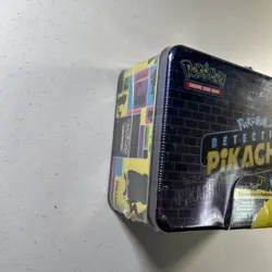 Pokemon TCG Detective Pikachu Metal Collector Lunch Box New Factory Sealed - Image 4