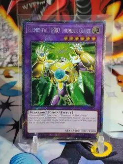 Yu-Gi-Oh! TCG Elemental HERO Thunder Giant (Platinum Secret Rare) RA03-EN153 NM - Image 1