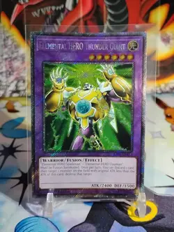 Yu-Gi-Oh! TCG Elemental HERO Thunder Giant (Platinum Secret Rare) RA03-EN153 NM - Image 2