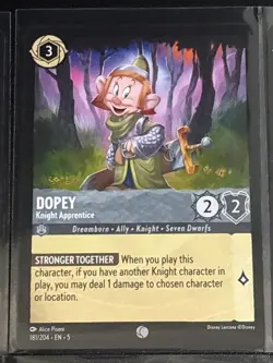 Disney Lorcana Snow White Theme 6 Card Lot Dopey/Happy/Sleepy/Sneezy/Bashful - Image 3