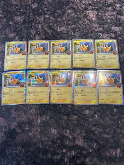 Pokemon Card Lot Of 10 Cards, Pikachu Pokemon,Cosmo Halo, and halo - Image 1