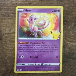 Mew 011/025 Holo Rare Pokemon Card Celebrations - Near Mint - Image 1