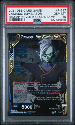 Zamasu the Eliminator | GOLD STAMP Winner Foil | Dragon Ball Super Card PSA 10 - Image 1