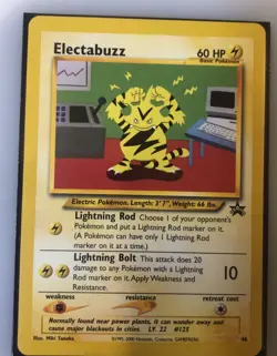 Pokemon CCG TCG Electabuzz Black Star Promotional Card #46 Wizards of the Coast - Image 1