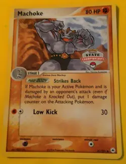 Machoke State Championships Promo Pokemon TCG Card Hidden Legends 41/101 NM - Image 1