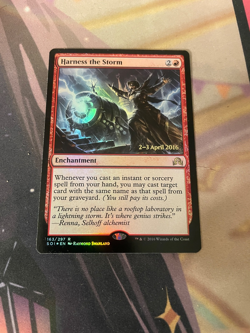 MTG - HARNESS THE STORM - FOIL - RARE - PRERELEASE - NM - SOI - Image 1