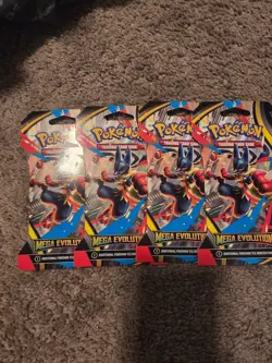 Pokemon mega evolution sleeved booster pack lot of 4 - Image 1