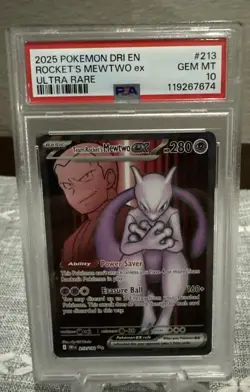 PSA 10 Gem Mint Pokemon Team Rockets Mewtwo EX 213/182 Destined Rivals #213 - Image 1