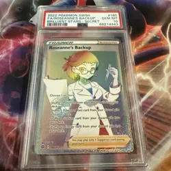 PSA 10 ROSEANNE'S BACKUP 180/172 Full Art Secret Rare Pokemon Brilliant Stars - Image 1