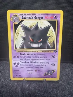 Sabrina's Gengar 29/132 Rare Gym Challenge Unlimited WOTC Pokemon CLEAN - Image 1