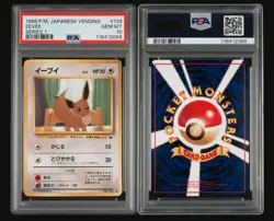 1998 POKEMON JAPANESE VENDING SERIES 1 #133 EEVEE - GEM MINT PSA 10 Arita - Image 3