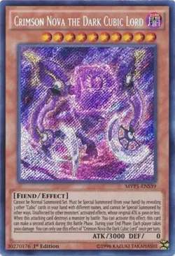 Yugioh! Crimson Nova the Dark Cubic Lord - MVP1-ENS39 - Secret Rare - 1st Editio - Image 1