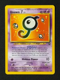 Pokemon Cards Unown [J] 38 Wizards Black Star Promos Promo - Image 1