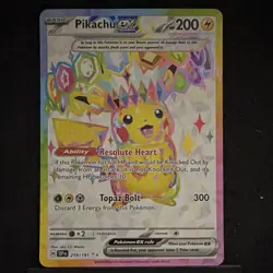Pokemon Pikachu ex 219/191 Sv08: Surging Sparks Ultra Rare Full Art Holo Card - Image 1