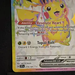 Pokemon Pikachu ex 219/191 Sv08: Surging Sparks Ultra Rare Full Art Holo Card - Image 3