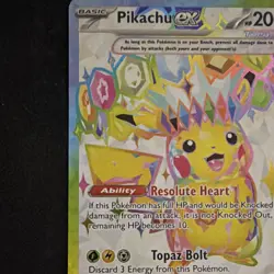 Pokemon Pikachu ex 219/191 Sv08: Surging Sparks Ultra Rare Full Art Holo Card - Image 4
