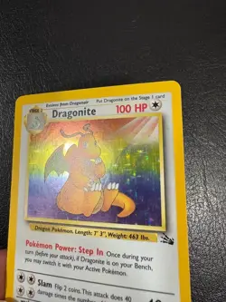 Pokemon WOTC 1999 Fossil Base Set Dragonite Rare HOLO Vintage Pokemon Card NM - Image 2