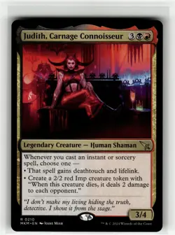 JUDITH, CARNAGE CONNOISSEUR Murders at Karlov Manor #210 MKM(NM+)(MTG) - Image 1