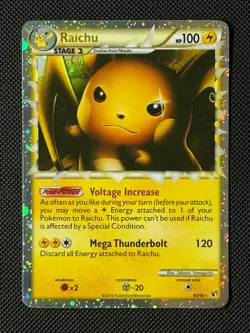 Pokemon Cards Raichu 83/90 HGSS Undaunted Rare PRIME - Image 1
