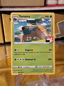 Torterra Pokemon Prize Pack Series 2 Promo Pokemon Card NM/LP Play Stamp - Image 1
