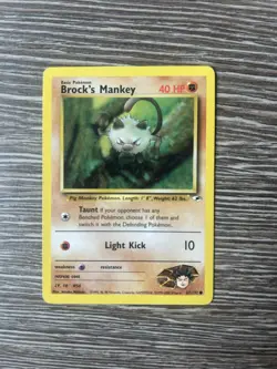 Pokemon TCG Brock's Mankey Gym Heroes 67/132 Regular LP. - Image 1