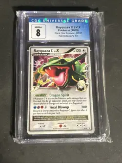 CGC 8 Rayquaza C LV.X 2009 Black Star Promos DP47 Holo Pokemon Card - Image 1