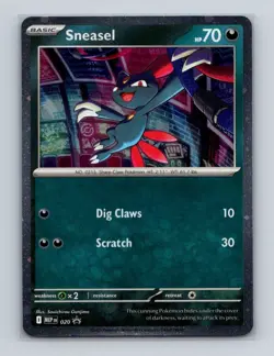 Sneasel 020 Pokemon Mega Evolution Black Star Promo Cosmos Holo Card - Image 1