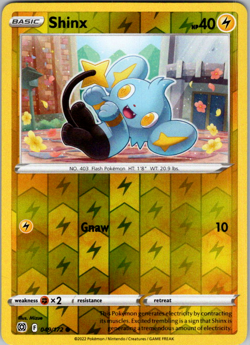 Pokemon TCG Shinx Sword & Shield: Brilliant Stars 049/172 Reverse Holo Common - Image 1