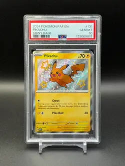 Pokemon Pikachu 131/091 SV: Paldean Fates Baby Shiny PSA 10 GEM - Image 1
