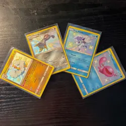 ✨4 SHINY ✨ Pokemon TCG Hidden Fates Shiny Holo Lot Altaria Metang Vulpix Wooper - Image 1