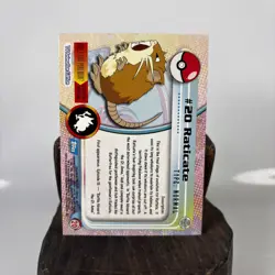 Raticate #20 Topps Black Label TV Animation Edition Non Holo Pokemon 1999-MP! - Image 2