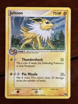 Pokemon POP Series 3 Jolteon 3/17 Holo Rare MP - Image 1