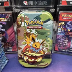 Pokemon SV8.5 Prismatic Evolutions Mini Jolteon Tin SEALED - Image 1