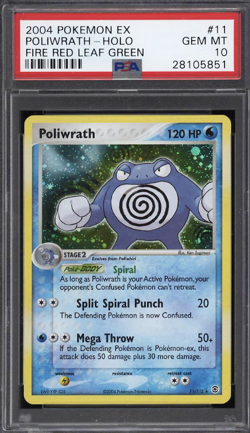 Pokemon Poliwrath EX Fire Red & Leaf Green Holo Rare #11 PSA 10 Mint - Image 1