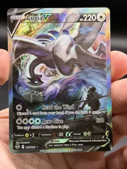 Lugia V Alternate Full Art 186/195 Pokemon Silver Tempest English NM - Image 3