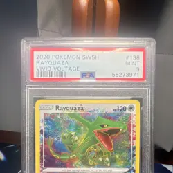 Rayquaza 138/185 Swsh04 Vivid Voltage Holo Amazing Rare PSA 9 Pokemon TCG 2020 - Image 2