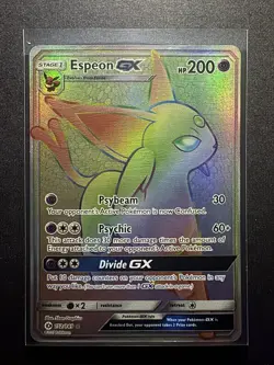 Espeon GX Sun & Moon Base Set 152/149 Pokemon Holo Secret Rare Rainbow - Image 1