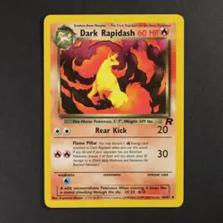 Dark Rapidash 44/82 Team Rocket Pokemon TCG P-LP Great Condition - Image 1
