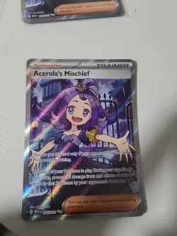 Pokemon TCG Mega Evolutions 165/132 Acerolas Mischief Trainer Full Art - Image 1