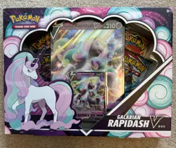 Pokemon TCG Galarian Rapidash V Box Booster Promo Card Sealed - W/ S&M Era Pack! - Image 1