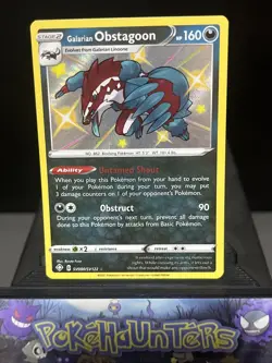 Pokemon Card Galarian Obstagoon SV080/SV122 Shining Fates Shiny Vault Holo NM - Image 1