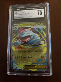 Mega Venusaur EX Holo Double Rare Card 003/132 ME01 Mega Evolution CGC 10 - Image 1