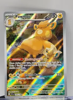 Pawmot 209/198 Scarlet & Violet Base Set Illustration Rare Holo Pokemon Card - Image 1