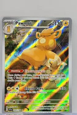 Pawmot 209/198 Scarlet & Violet Base Set Illustration Rare Holo Pokemon Card - Image 2